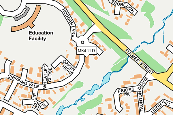 MK4 2LD map - OS OpenMap – Local (Ordnance Survey)