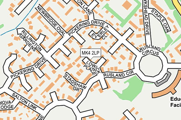 MK4 2LP map - OS OpenMap – Local (Ordnance Survey)