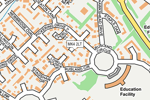 MK4 2LT map - OS OpenMap – Local (Ordnance Survey)