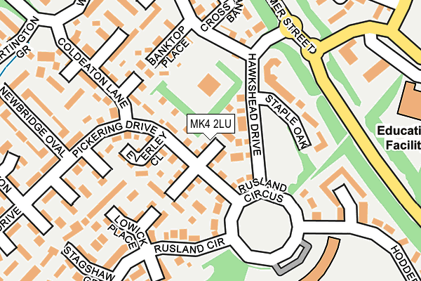 MK4 2LU map - OS OpenMap – Local (Ordnance Survey)