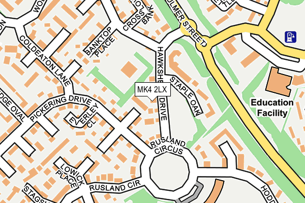 MK4 2LX map - OS OpenMap – Local (Ordnance Survey)