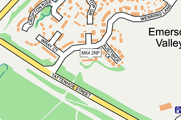 MK4 2NP map - OS OpenMap – Local (Ordnance Survey)