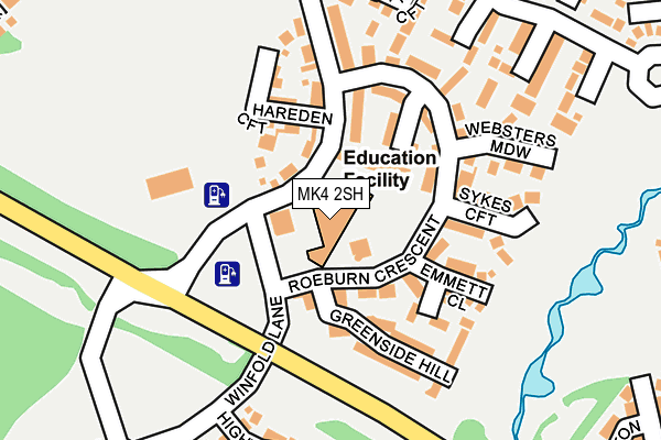 MK4 2SH map - OS OpenMap – Local (Ordnance Survey)