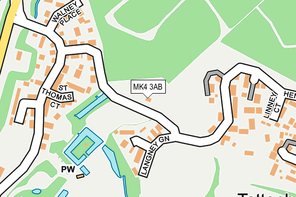 MK4 3AB map - OS OpenMap – Local (Ordnance Survey)