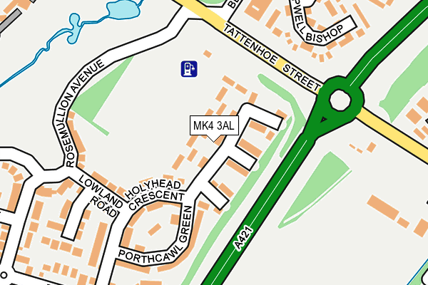 MK4 3AL map - OS OpenMap – Local (Ordnance Survey)