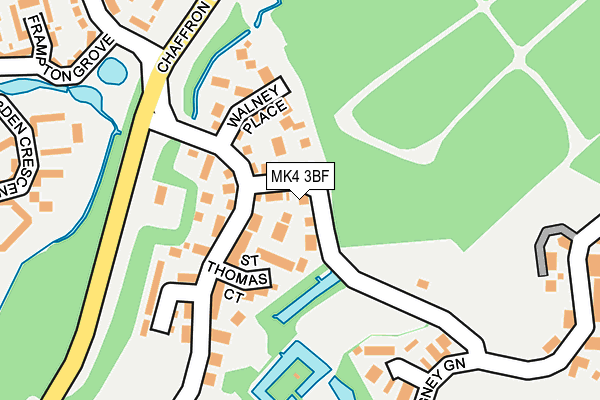 MK4 3BF map - OS OpenMap – Local (Ordnance Survey)