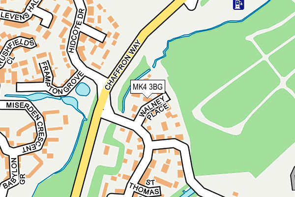 MK4 3BG map - OS OpenMap – Local (Ordnance Survey)