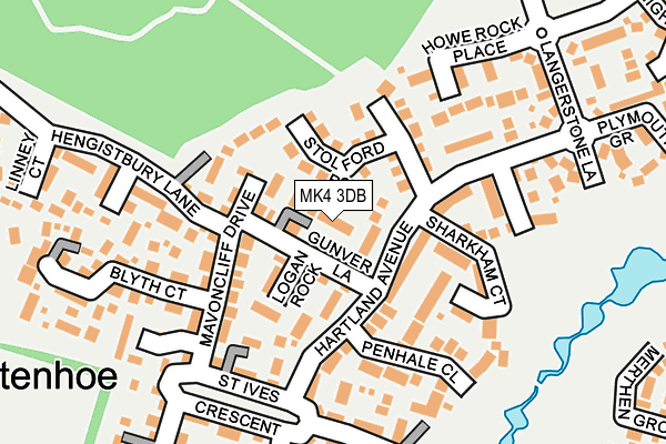 MK4 3DB map - OS OpenMap – Local (Ordnance Survey)