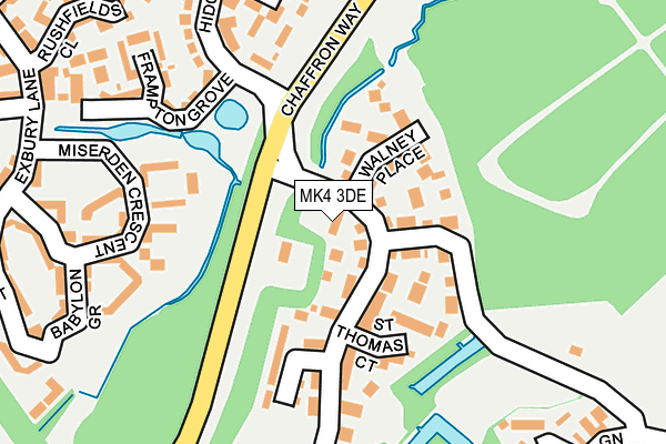 MK4 3DE map - OS OpenMap – Local (Ordnance Survey)