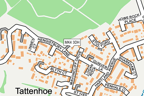 MK4 3DH map - OS OpenMap – Local (Ordnance Survey)