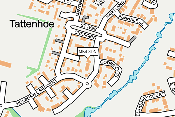 MK4 3DN map - OS OpenMap – Local (Ordnance Survey)