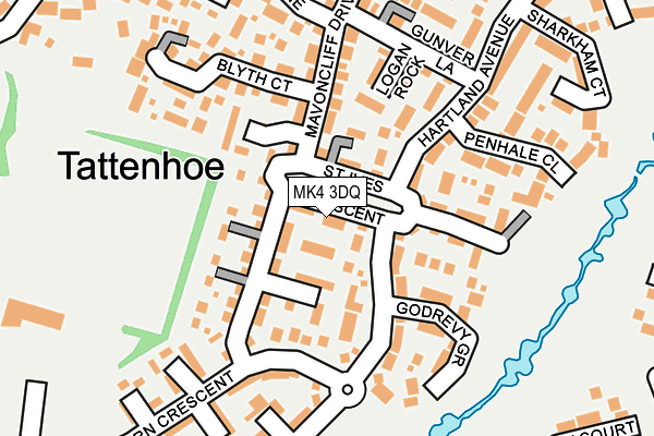 MK4 3DQ map - OS OpenMap – Local (Ordnance Survey)