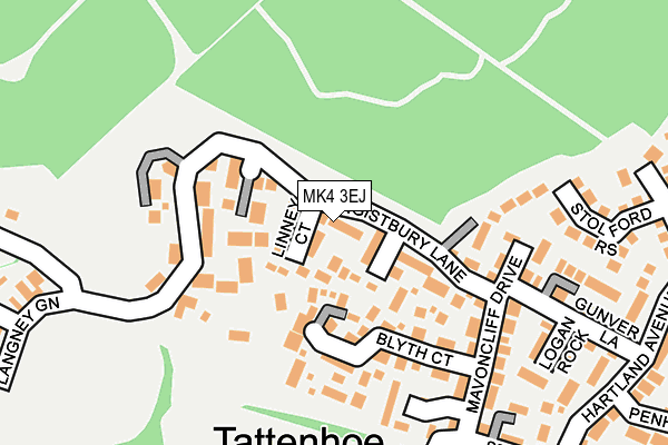 MK4 3EJ map - OS OpenMap – Local (Ordnance Survey)