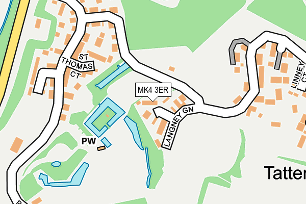 MK4 3ER map - OS OpenMap – Local (Ordnance Survey)