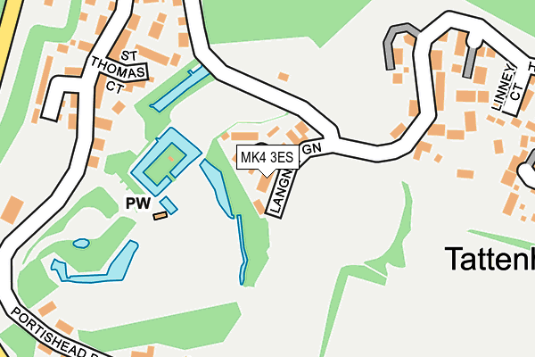 MK4 3ES map - OS OpenMap – Local (Ordnance Survey)