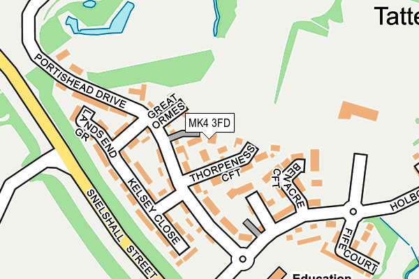 MK4 3FD map - OS OpenMap – Local (Ordnance Survey)