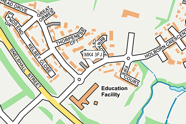 MK4 3FJ map - OS OpenMap – Local (Ordnance Survey)