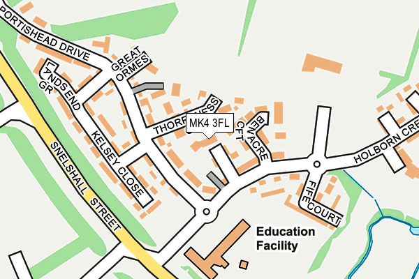 MK4 3FL map - OS OpenMap – Local (Ordnance Survey)