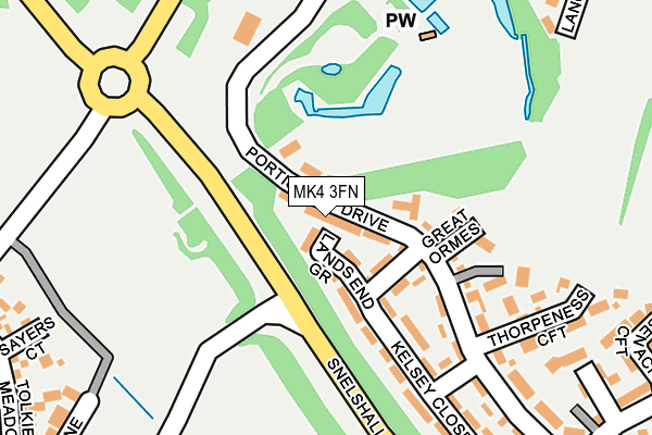 MK4 3FN map - OS OpenMap – Local (Ordnance Survey)