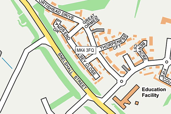 MK4 3FQ map - OS OpenMap – Local (Ordnance Survey)