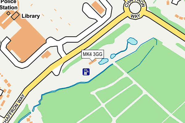 MK4 3GG map - OS OpenMap – Local (Ordnance Survey)