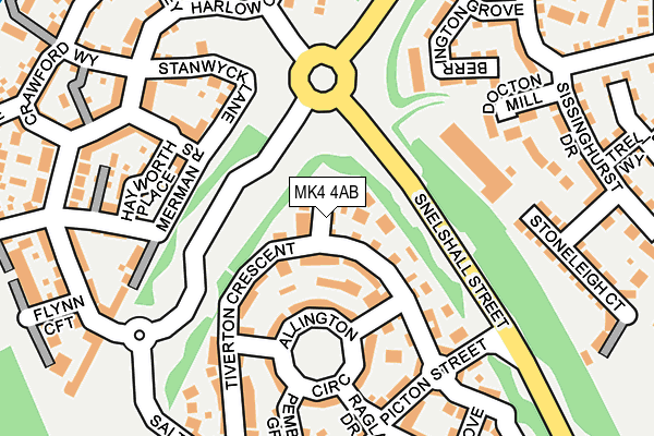 MK4 4AB map - OS OpenMap – Local (Ordnance Survey)