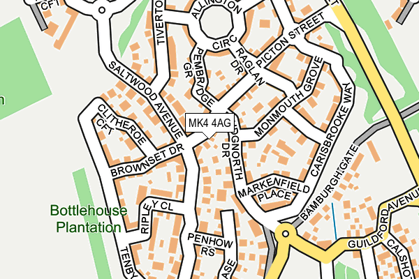 MK4 4AG map - OS OpenMap – Local (Ordnance Survey)