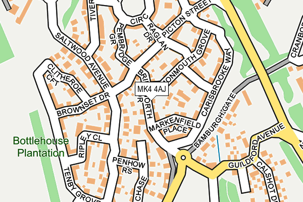 MK4 4AJ map - OS OpenMap – Local (Ordnance Survey)