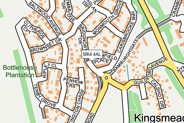 MK4 4AL map - OS OpenMap – Local (Ordnance Survey)