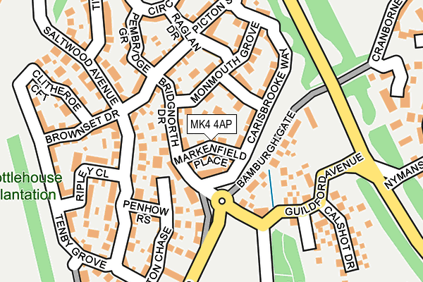 MK4 4AP map - OS OpenMap – Local (Ordnance Survey)