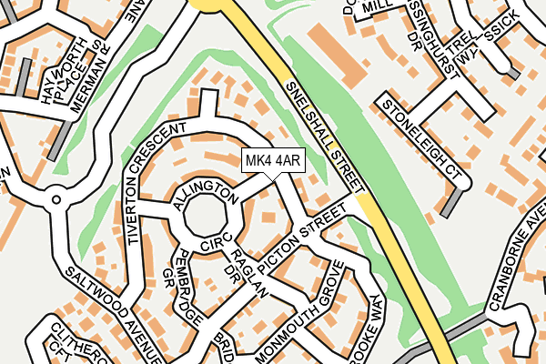 MK4 4AR map - OS OpenMap – Local (Ordnance Survey)