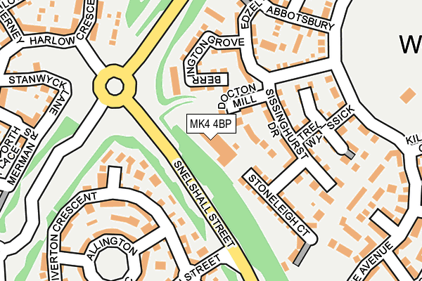 MK4 4BP map - OS OpenMap – Local (Ordnance Survey)