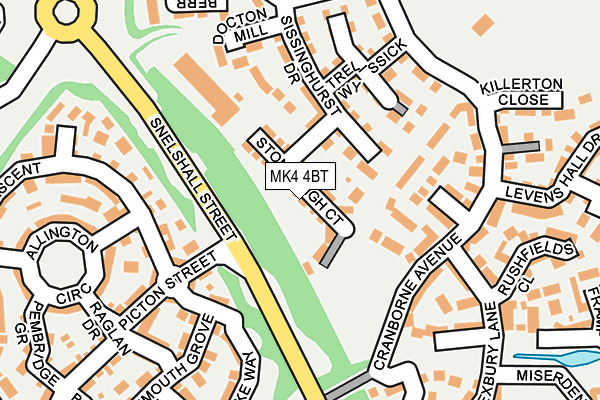 MK4 4BT map - OS OpenMap – Local (Ordnance Survey)