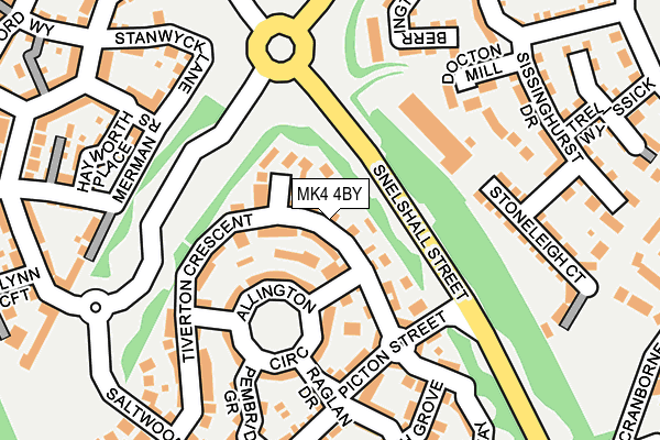 MK4 4BY map - OS OpenMap – Local (Ordnance Survey)