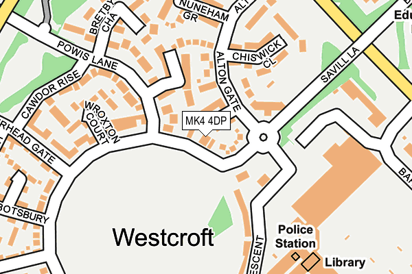 MK4 4DP map - OS OpenMap – Local (Ordnance Survey)