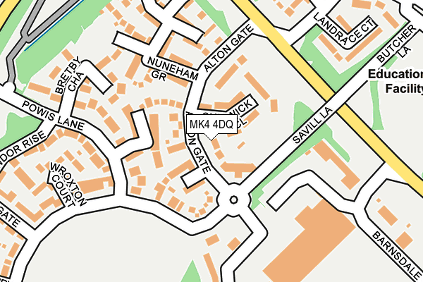 MK4 4DQ map - OS OpenMap – Local (Ordnance Survey)