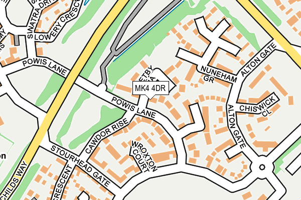 MK4 4DR map - OS OpenMap – Local (Ordnance Survey)