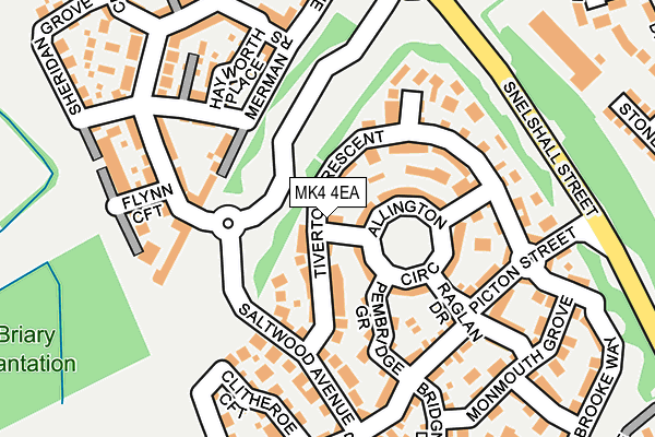 MK4 4EA map - OS OpenMap – Local (Ordnance Survey)
