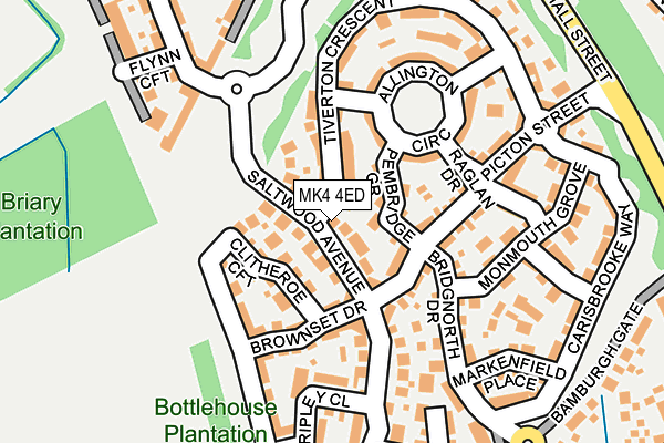 MK4 4ED map - OS OpenMap – Local (Ordnance Survey)