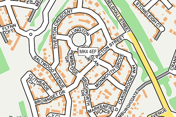 MK4 4EF map - OS OpenMap – Local (Ordnance Survey)