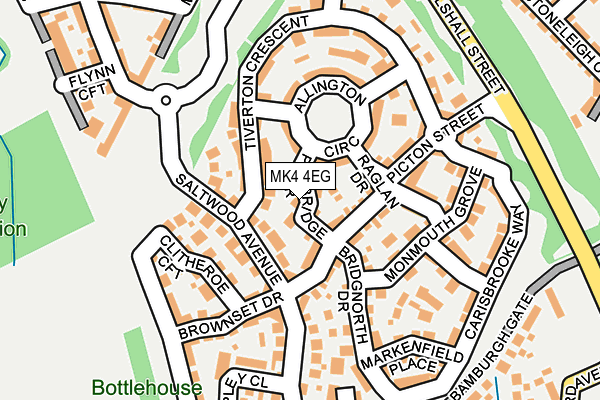 MK4 4EG map - OS OpenMap – Local (Ordnance Survey)