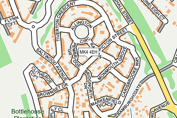 MK4 4EH map - OS OpenMap – Local (Ordnance Survey)