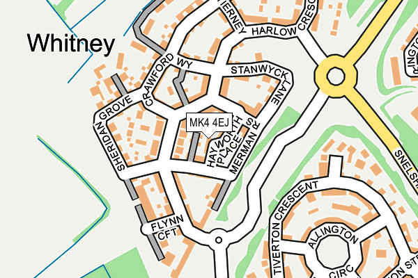 MK4 4EJ map - OS OpenMap – Local (Ordnance Survey)