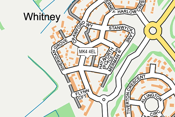 MK4 4EL map - OS OpenMap – Local (Ordnance Survey)