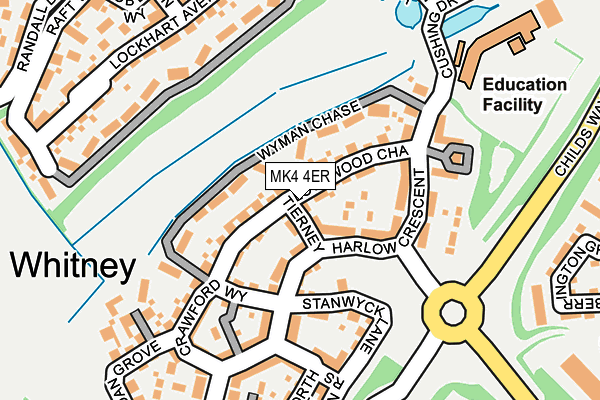 MK4 4ER map - OS OpenMap – Local (Ordnance Survey)