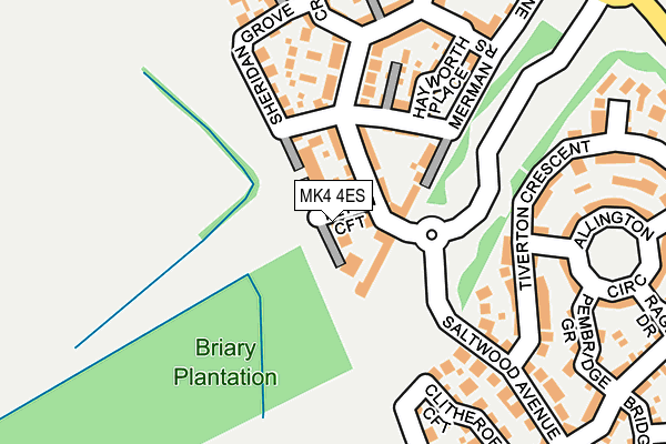 MK4 4ES map - OS OpenMap – Local (Ordnance Survey)