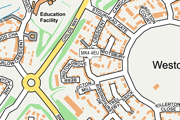 MK4 4EU map - OS OpenMap – Local (Ordnance Survey)