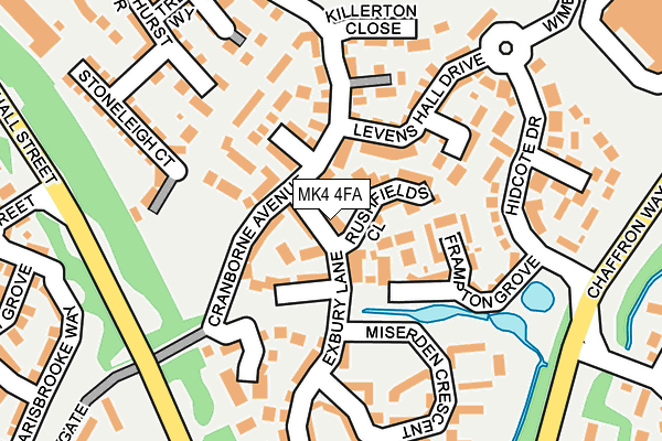 MK4 4FA map - OS OpenMap – Local (Ordnance Survey)