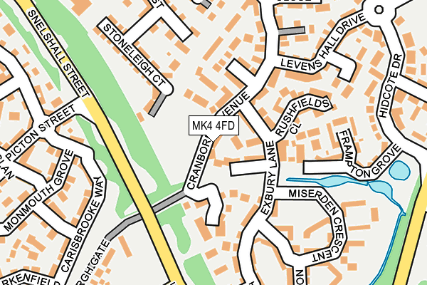 MK4 4FD map - OS OpenMap – Local (Ordnance Survey)