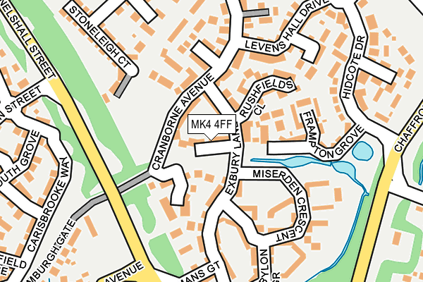 MK4 4FF map - OS OpenMap – Local (Ordnance Survey)